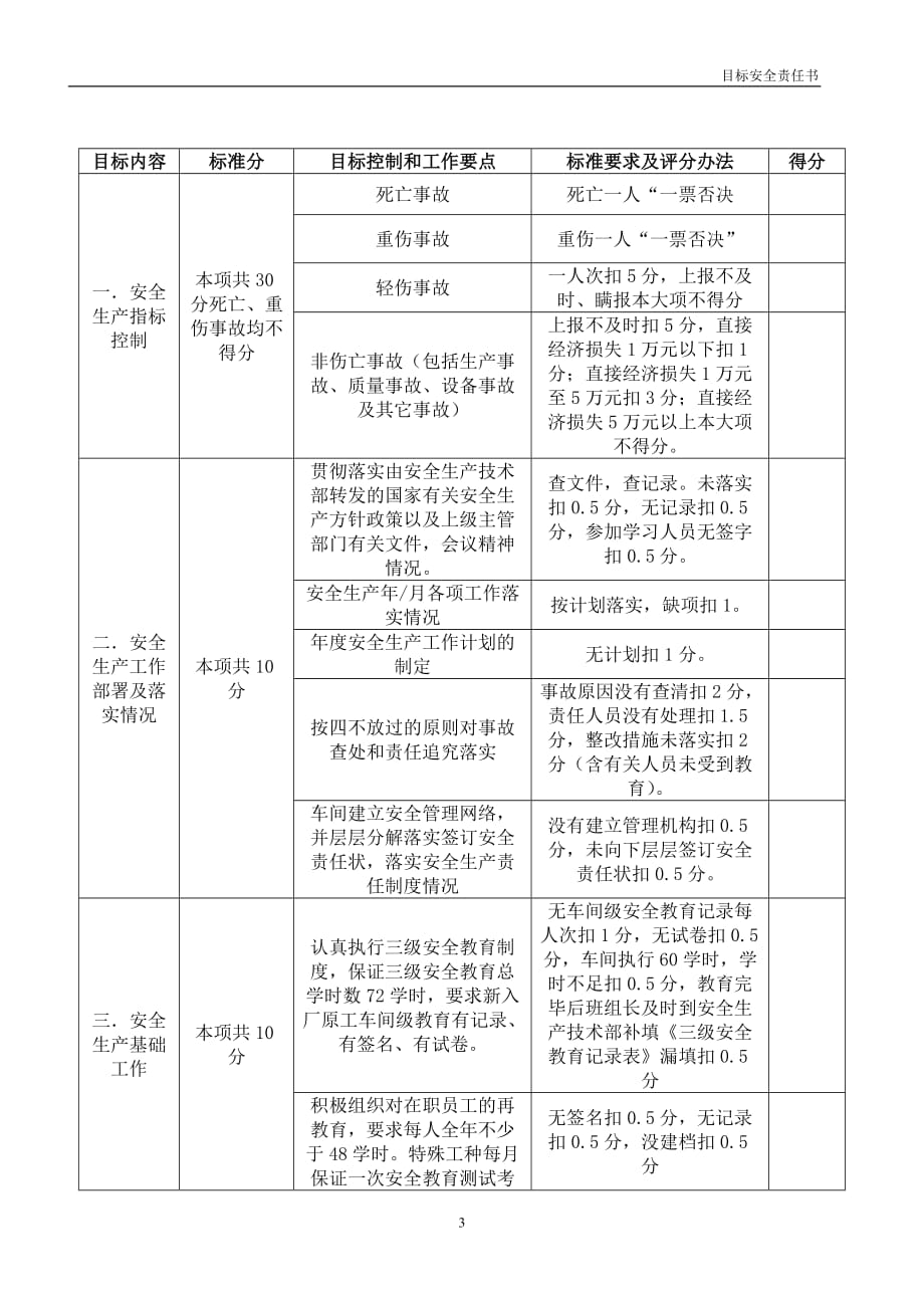 （目标管理）目标安全责任书_第3页