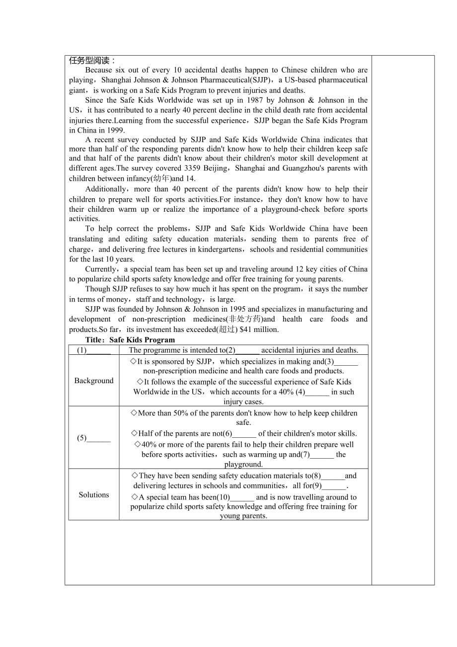 江苏省徐州经济技术开发区高级中学高二英语译林牛津版必修五教案：Unit2 Project_第4页