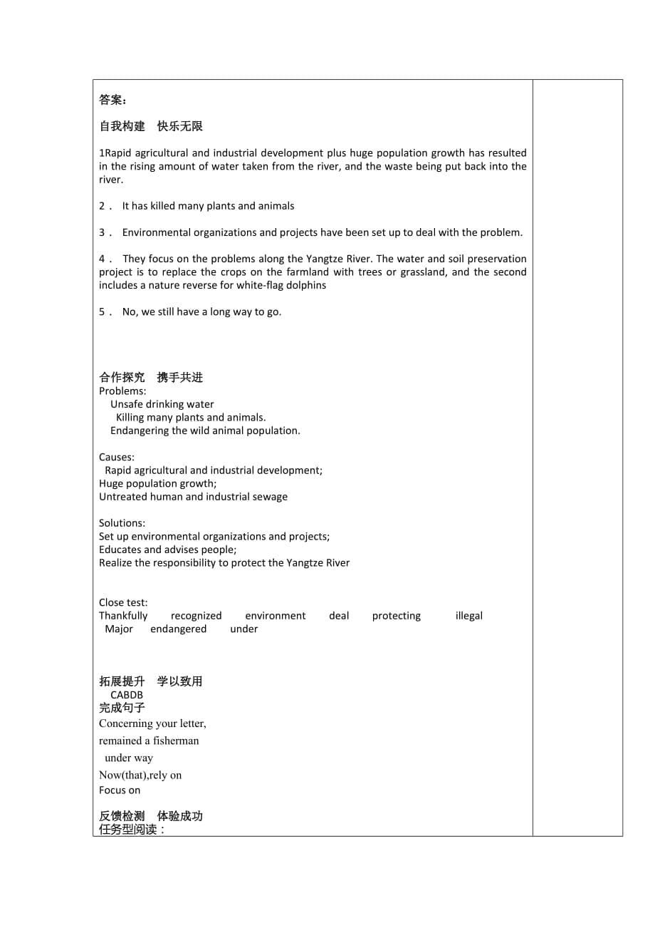 江苏省徐州经济技术开发区高级中学高二英语译林牛津版必修五教案：Unit2 Project_第5页