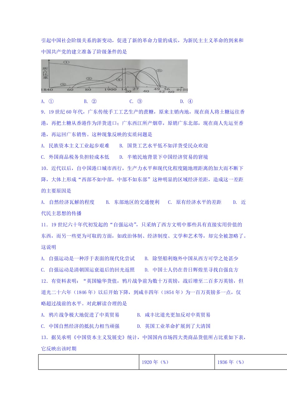 山东省济宁市学而优教育咨询有限公司高考历史一轮复习考点学案：专题十 近代中国经济结构的变动 Word版缺答案_第4页