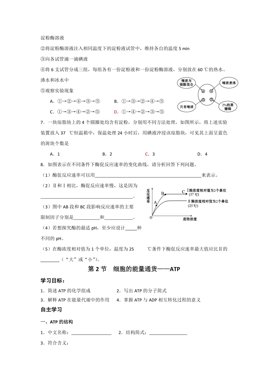 广东省中山市高中生物必修一导学案：1.5.2细胞的能量通货——ATP_第2页