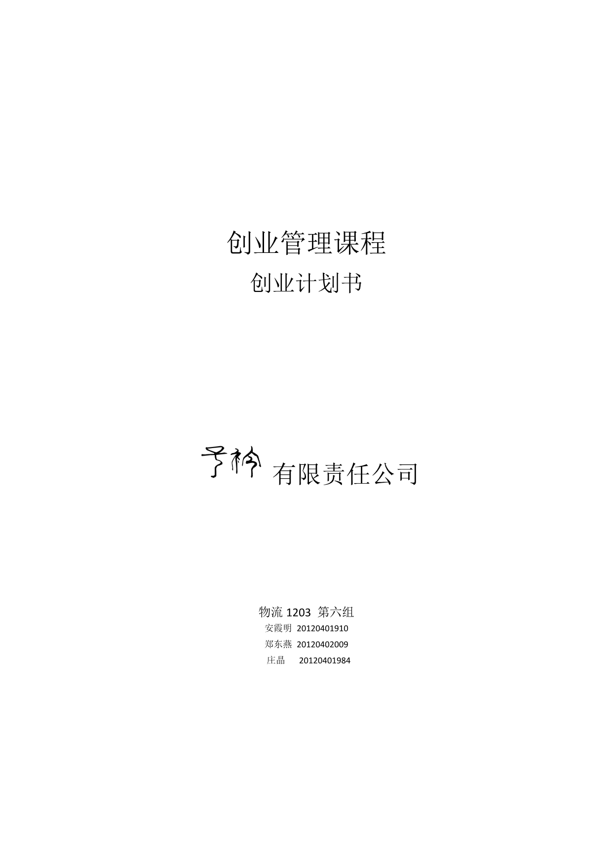 （创业指南）某责任公司创业计划书_第1页