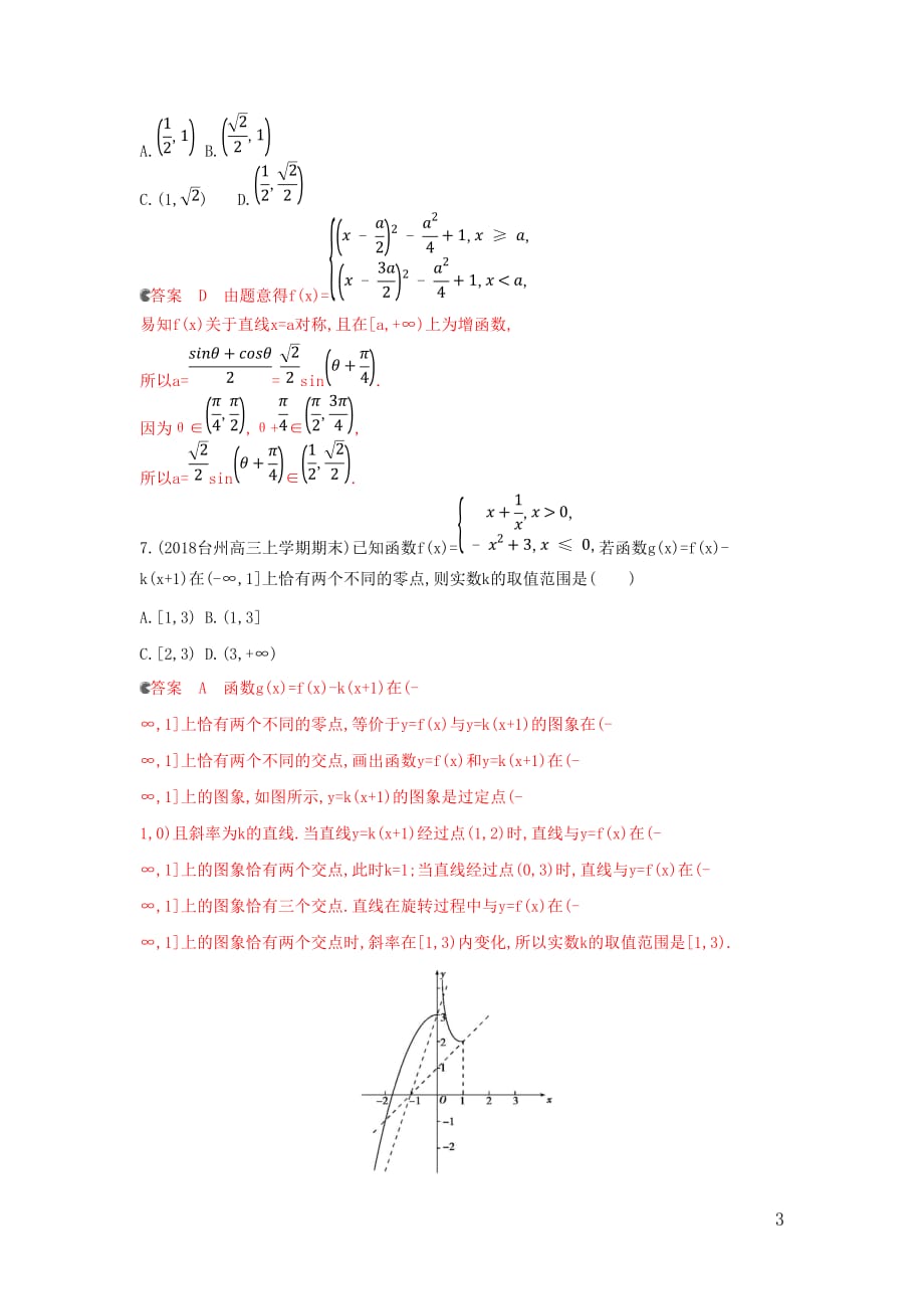 （浙江专用）高考数学大一轮复习专项强化练一函数的性质_第3页