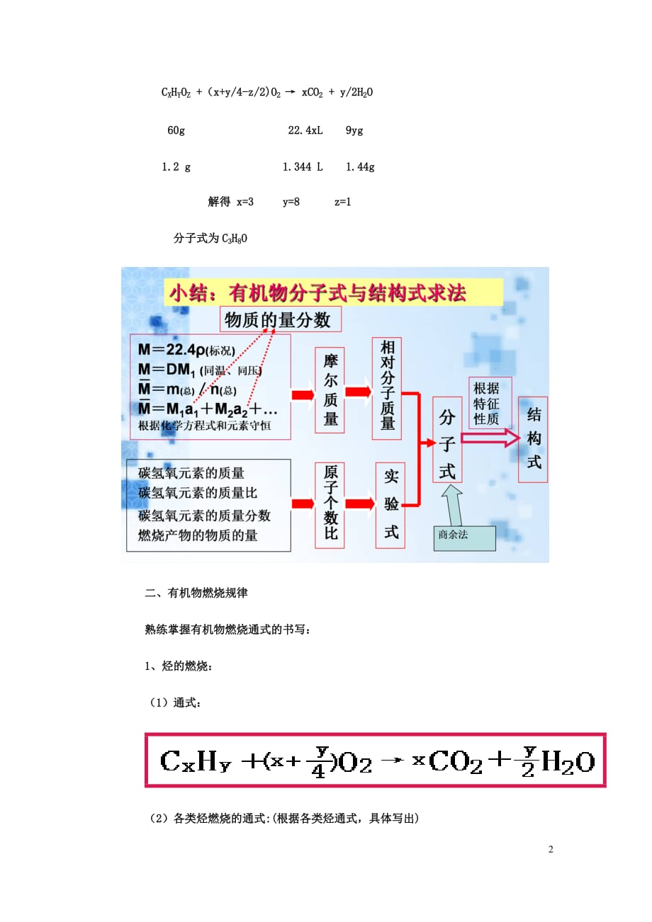 陕西省周至县高中化学第一章认识有机化合物1.4研究有机化合物的一般步骤和方法练习新人教版选修5_第2页