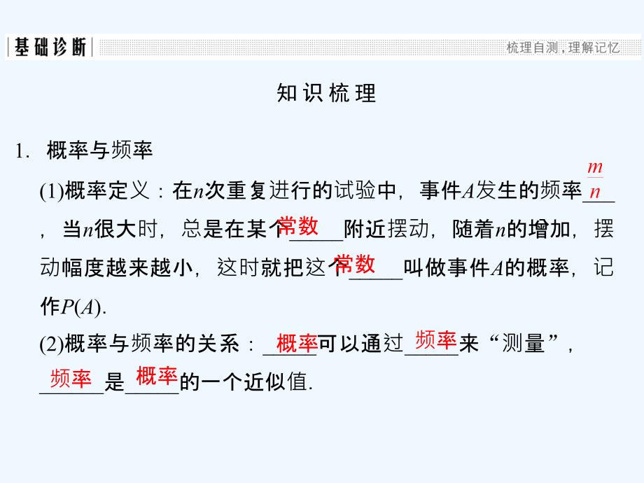 高考数学（全国人教B版理）大一轮复习课件：第十一章 计数原理、概率、随机变量及其分布 第4讲_第3页