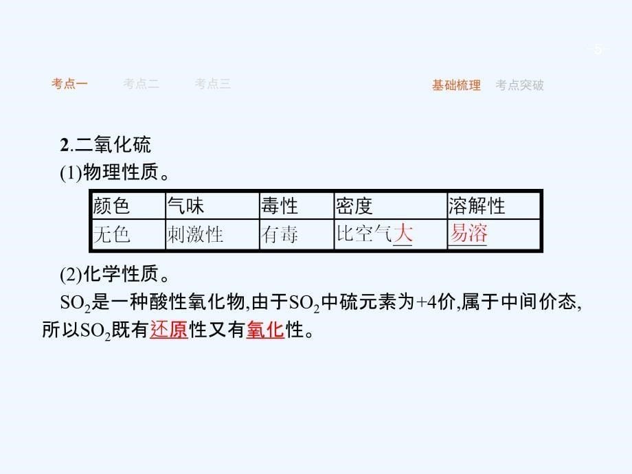 高考化学人教版一轮复习课件：4.3硫及其化合物（ 64张）_第5页