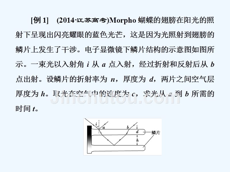 高三物理二轮复习课件：波与相对论（选修3-4） 高考研究（二） 三类玻璃砖的折射、全反射问题_第4页