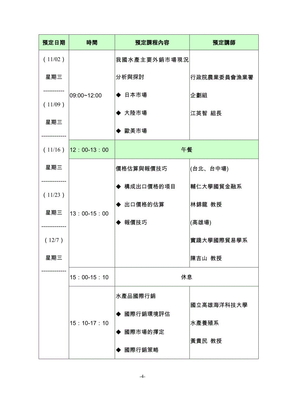 （国际贸易）渔业贸易人才训练班_第4页