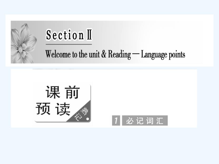 高中英语译林版选修8课件：Unit 1　Section Ⅱ Welcome to the unit &ampamp;amp； Reading — Language points_第1页
