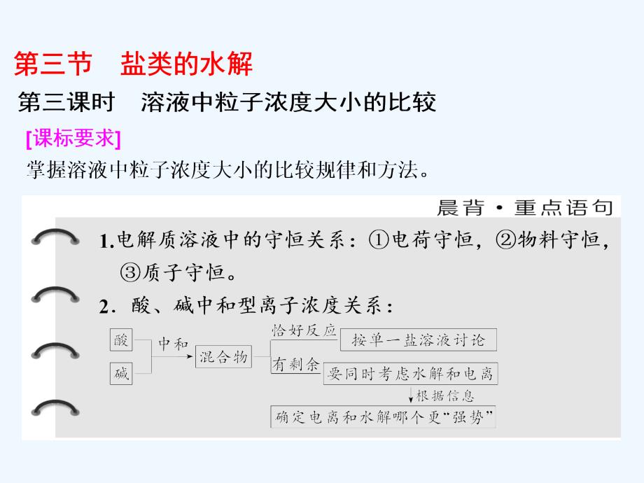 高中化学人教版选修4课件：第三章 第三节 第三课时 溶液中粒子浓度大小的比较_第1页