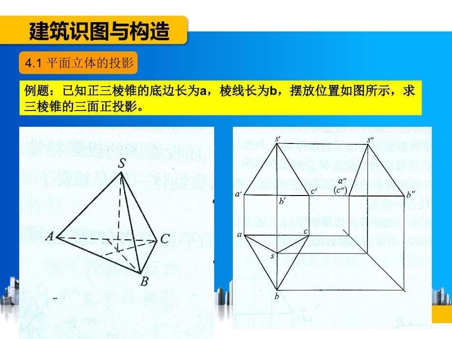 建筑制图与识图 第三章 投影的基本知识完整版本.ppt_第5页