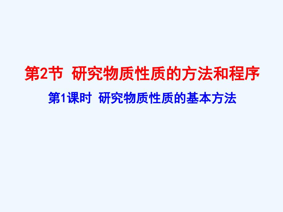 高中化学鲁科版选修62.1研究物质性质的基本方法课件_第1页