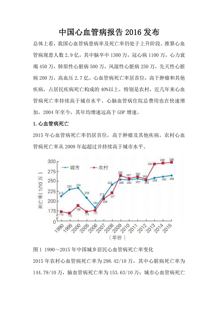 【医疗管理】：中国心血管病报告2016发布_第1页