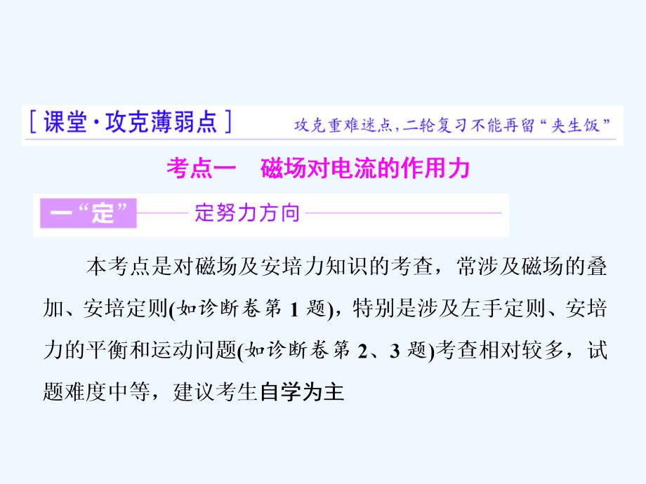 高考物理二轮专题复习课件：专题三　电场与磁场第二讲 磁场的基本性质_第3页