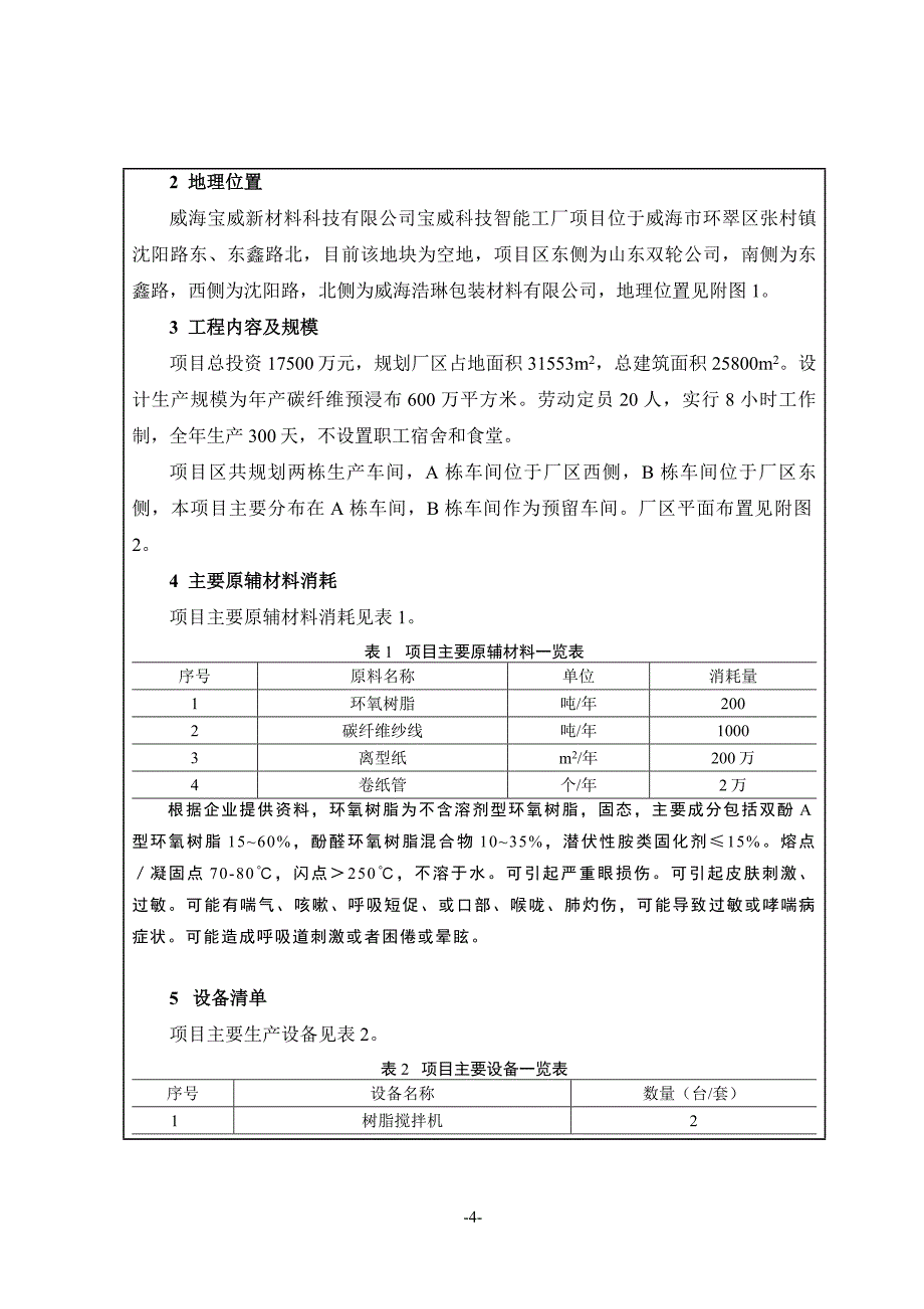 宝威科技智能工厂项目环评报告表_第4页