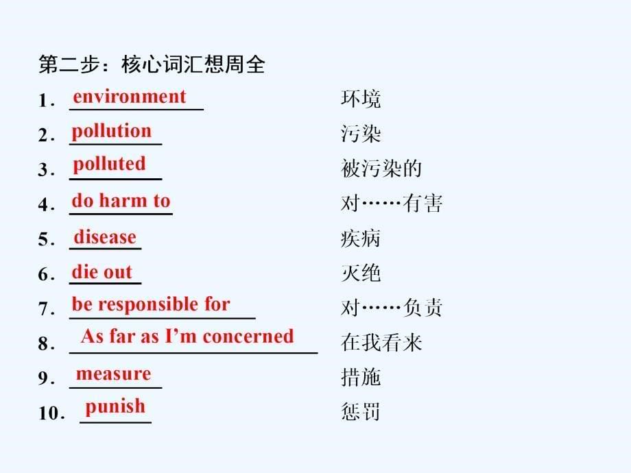 高中外研版英语必修三课件：Module 4 Section Ⅴ Writing— 环保类作文_第5页