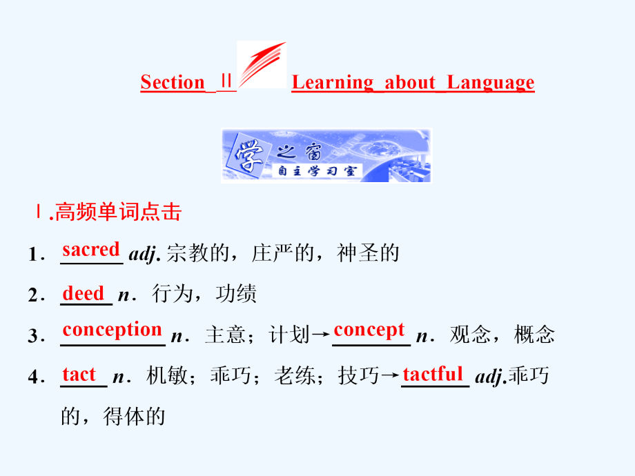 高中英语人教版选修9课件：Unit 1 Section Ⅱ Learning about Language_第3页