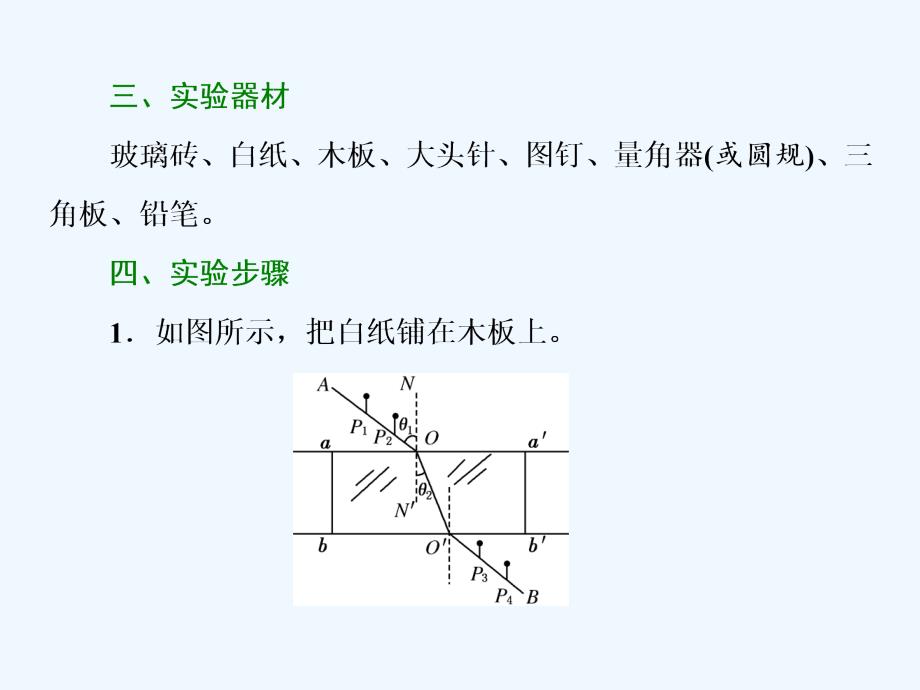 新课标高考物理总复习课件：第79课时　测定玻璃的折射率（实验提能课）_第2页