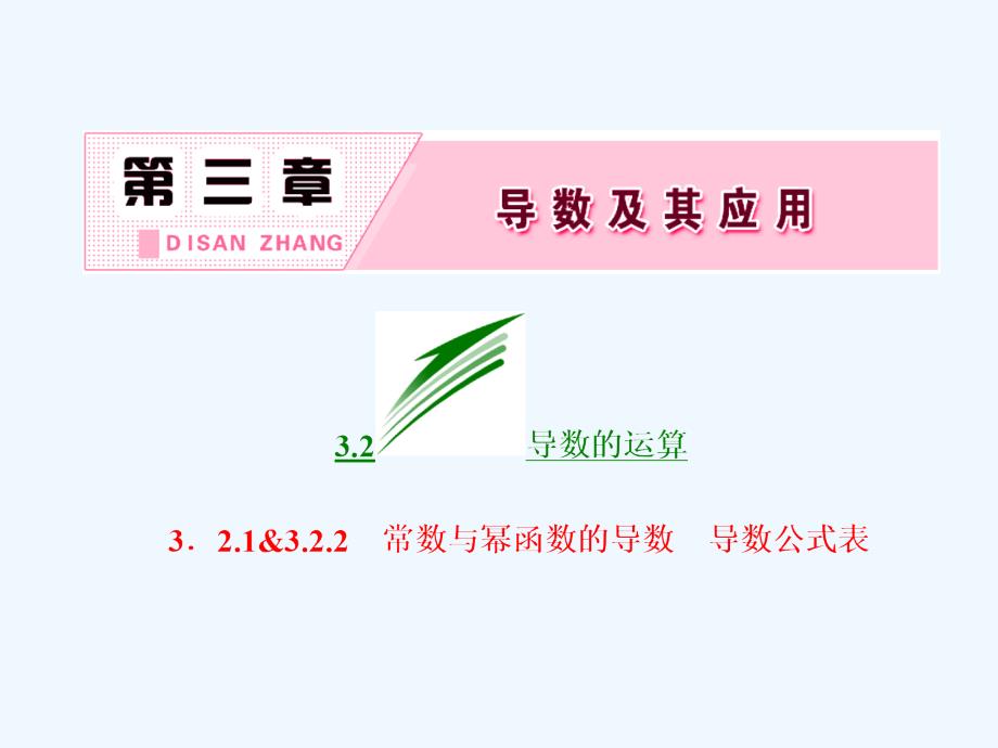 高中数学（人教B版）选修1-1 名师课件： 第一部分 第三章 3.2 3.2.1&ampamp;amp；3.2 （1）.2 常数与幂函数的导数　导数公式表_第2页