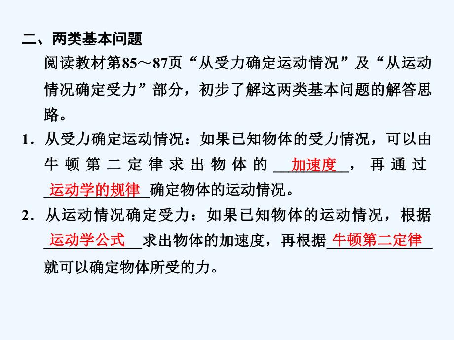 高中物理人教版必修一课件：4.6用牛顿运动定律解决问题（一）_第4页