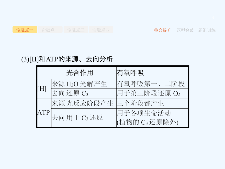 高三生物（新课标）二轮复习专题整合高频突破课件：专题二　细胞的代谢2.4_第4页