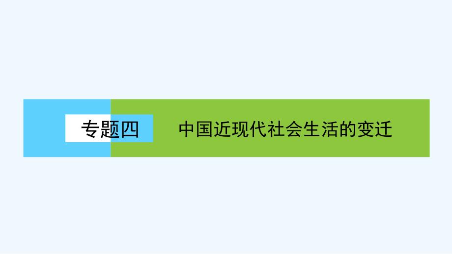 高中历史同步导学人民版必修二课件：专题四 中国近现代社会生活的变迁4 专题高效整合_第1页