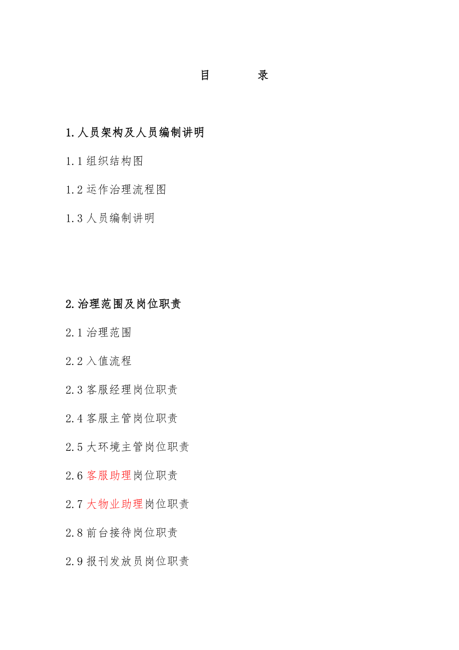 物业公司岗位职责规范( 83页)_第1页