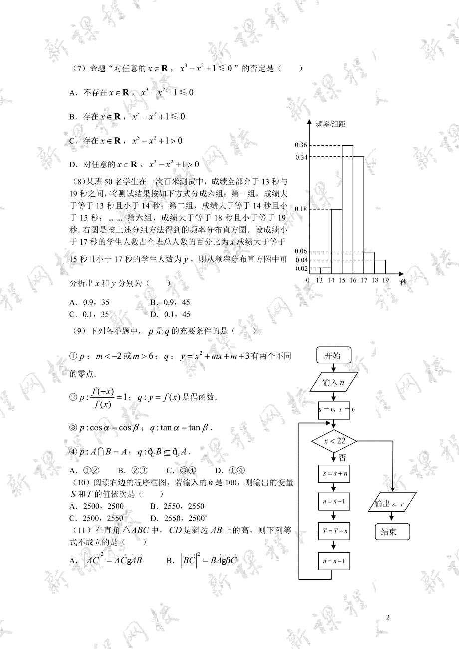 2007年数学卷（山东.理）含答案_第2页