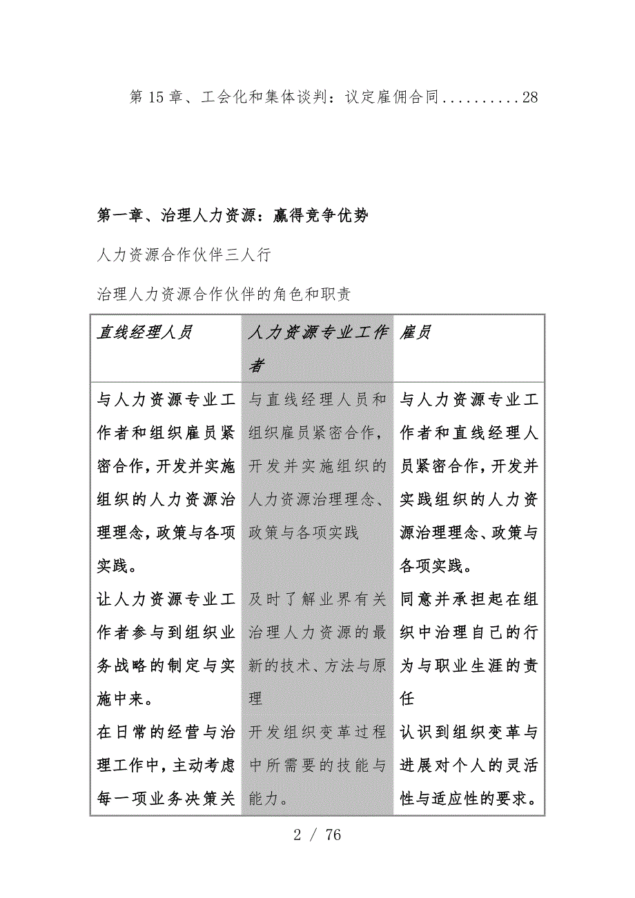 管理人力资源：合作伙伴的、定位与分工_第2页