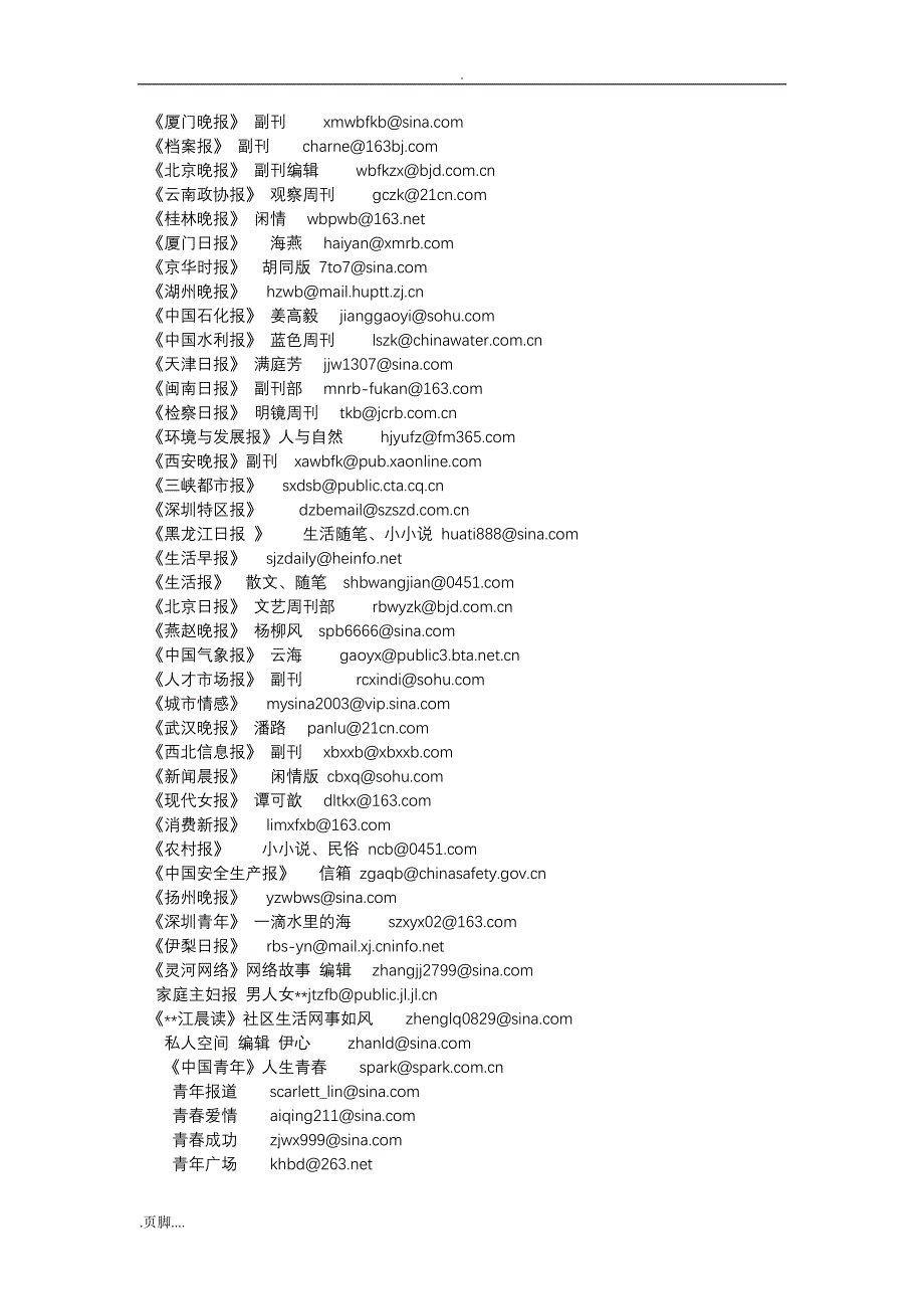 中国最新有效诗歌报刊投稿地址总汇_第4页