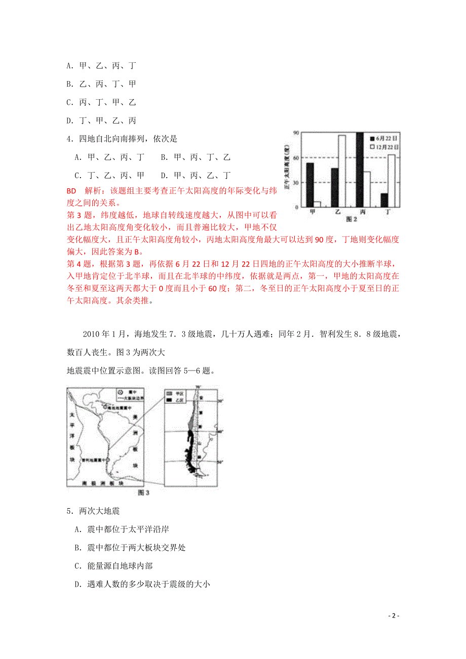 2010年江苏高考地理试题解析_第2页