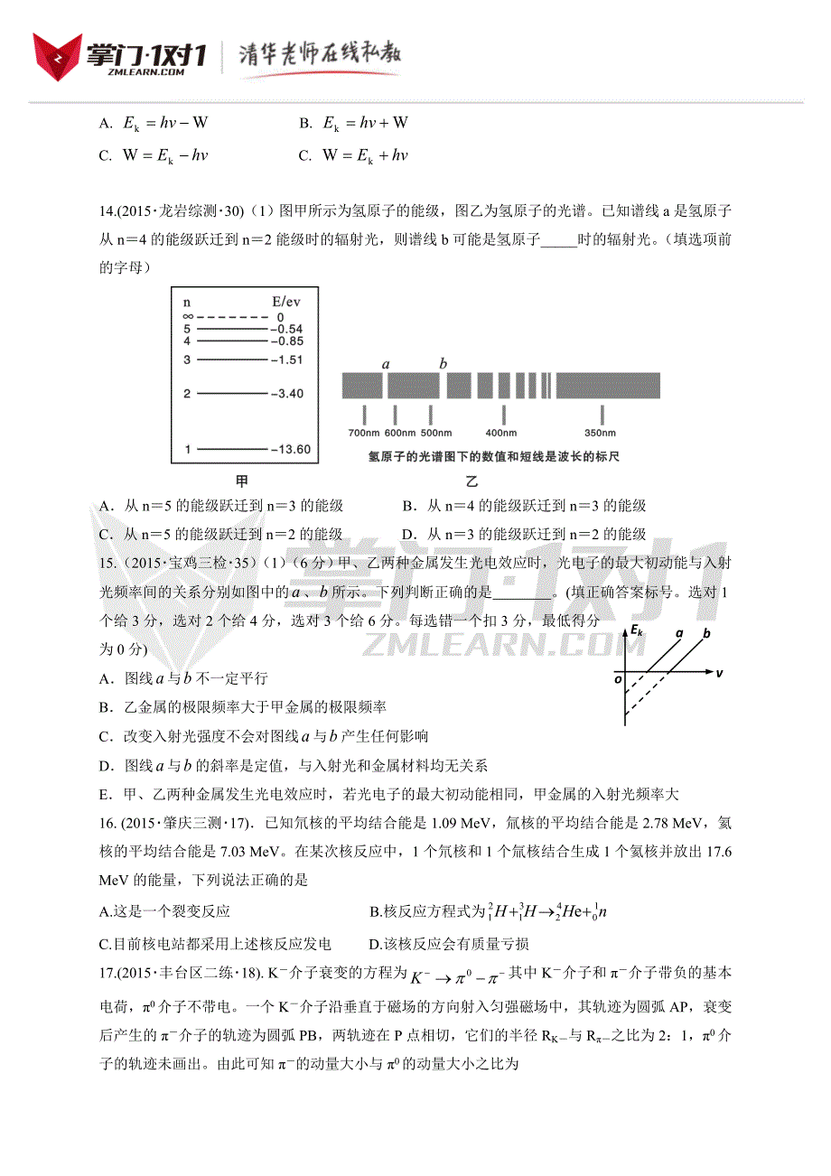 专题17. 选修3-5_第4页