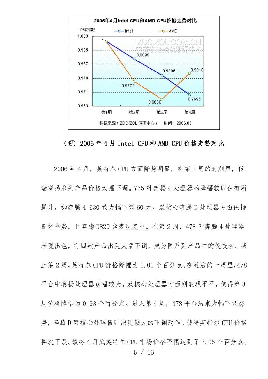 年4月中国CPU市场价格走势分析报告_第5页