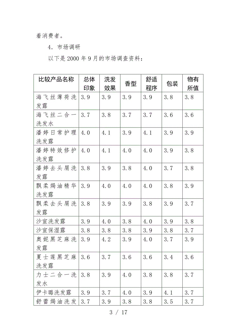 洗发露厦门市场导入营销计划书_第3页