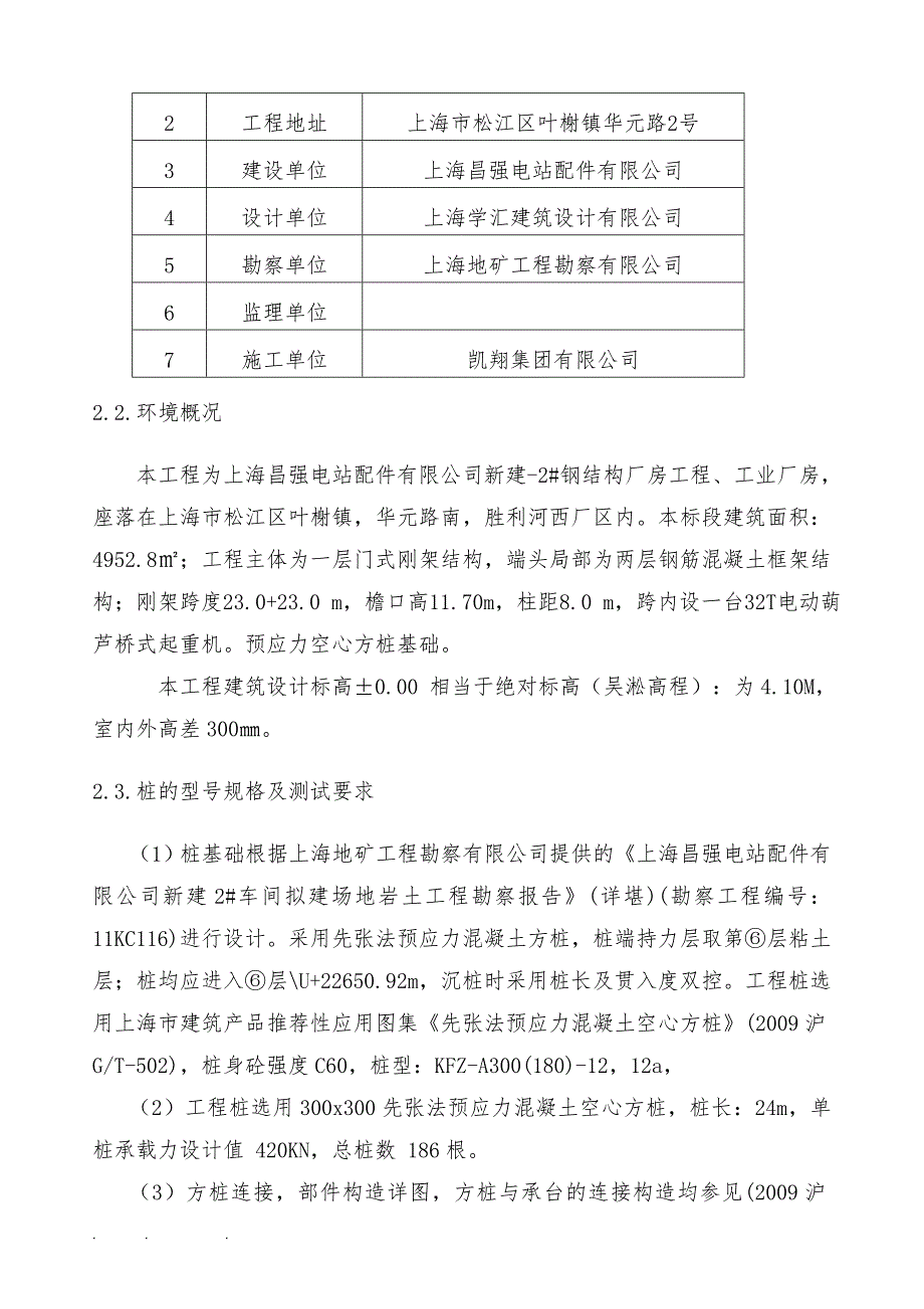 上海昌强电站配件有限公司厂房空心方桩施工专项方案_第4页