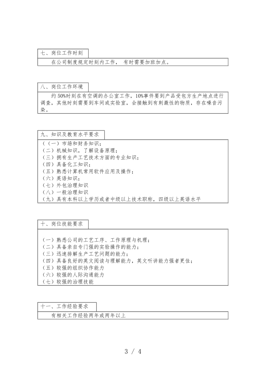 登康口腔护理用品有限公司岗位说明书汇编8_第3页