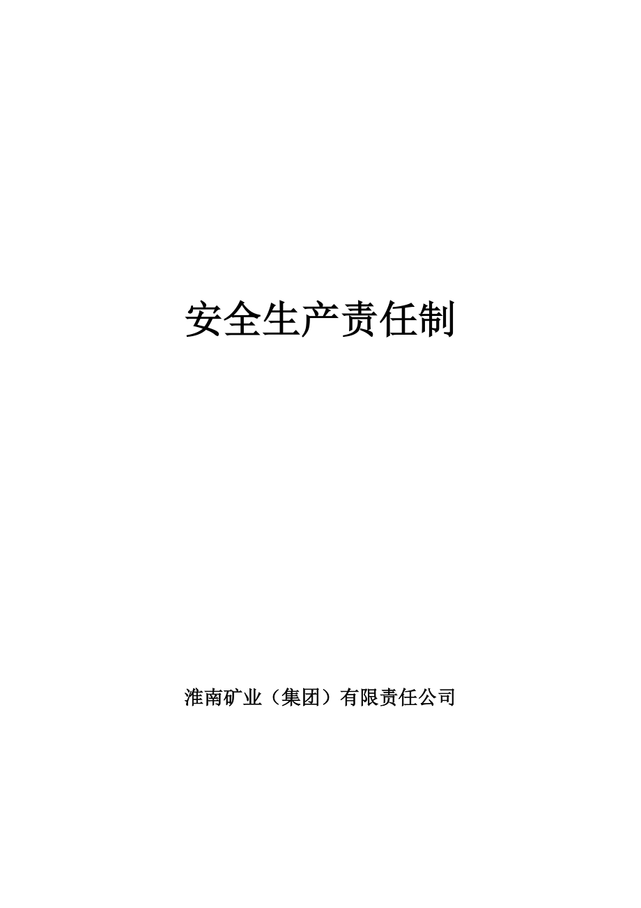 【精编】某矿业有限责任公司安全生产责任制_第1页