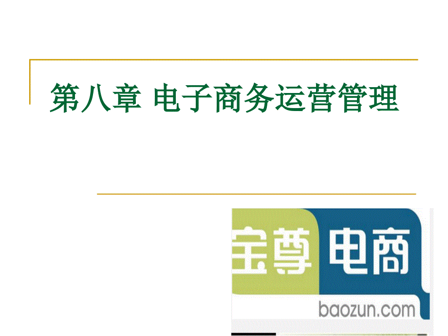 【新编】电子商务运营管理培训教材_第1页