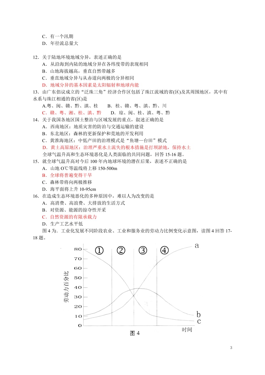 2005高考地理广东卷_第3页