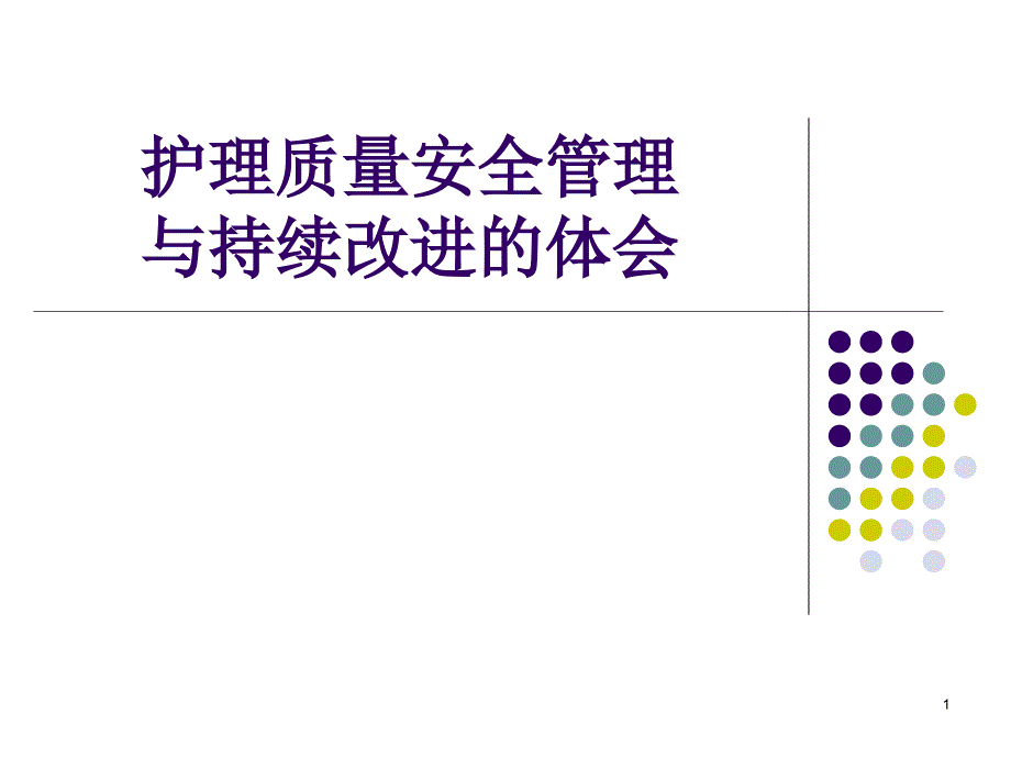 质量安全管理与持续改进 ppt课件.ppt_第1页