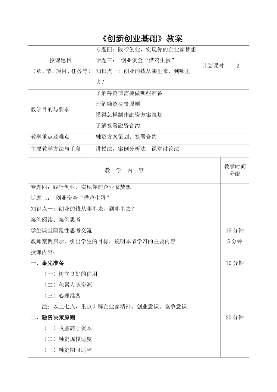 创新创业基础教学全套课件马广水 教案16条 431教案 专题四话题三—1创业的钱从哪里来 到哪里去？_第1页