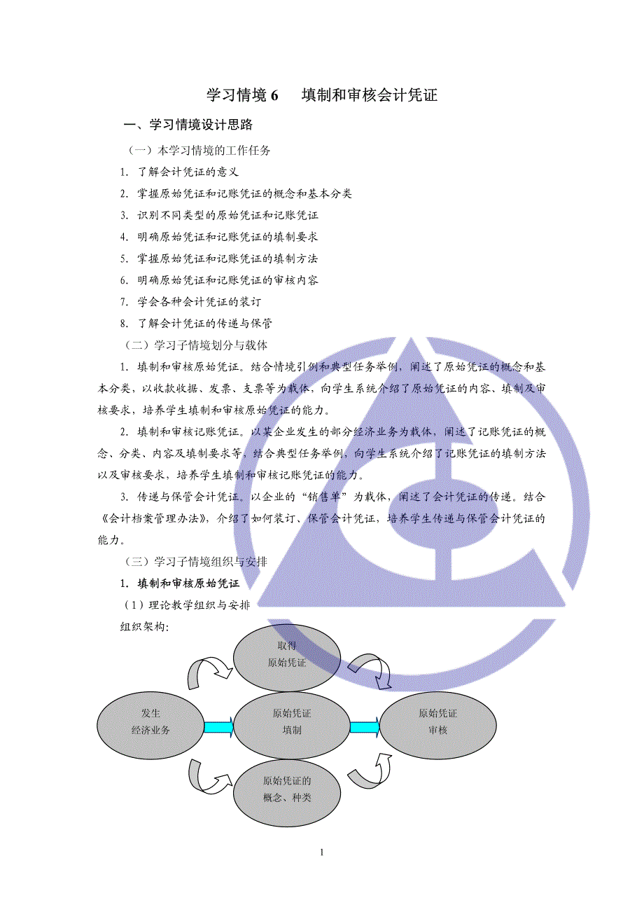 会计职业基础 教师手册学习情境6_第1页