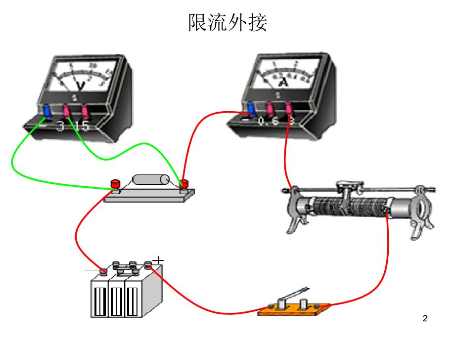 伏安法测电阻四种实物图连接方法动态演示ppt课件.ppt_第2页