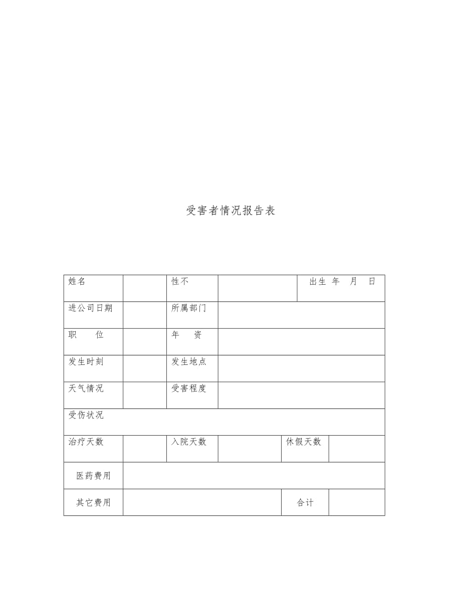 现代企业受害者情况报告表_第2页