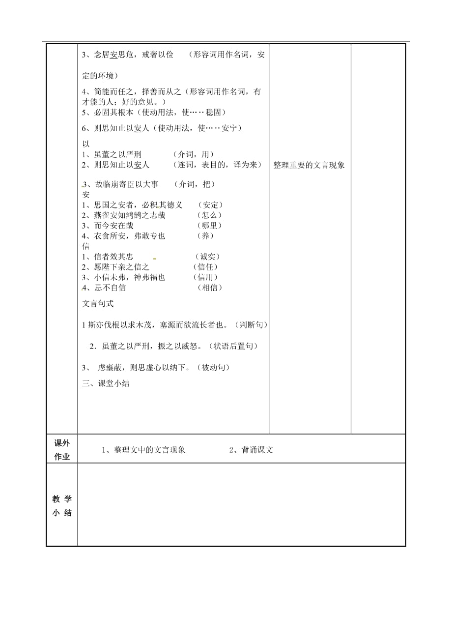 江苏徐州贾汪区高一语文《谏太宗十思疏2》教案 人教.doc_第3页