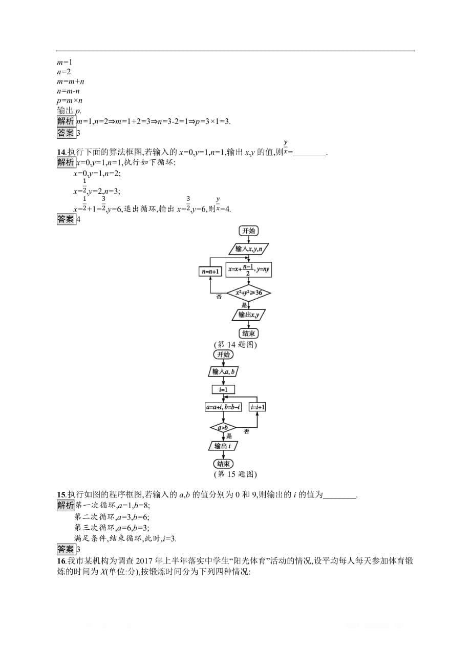 2019-2020学年数学北师大版必修3检测：第二章　算法初步 测评_第5页