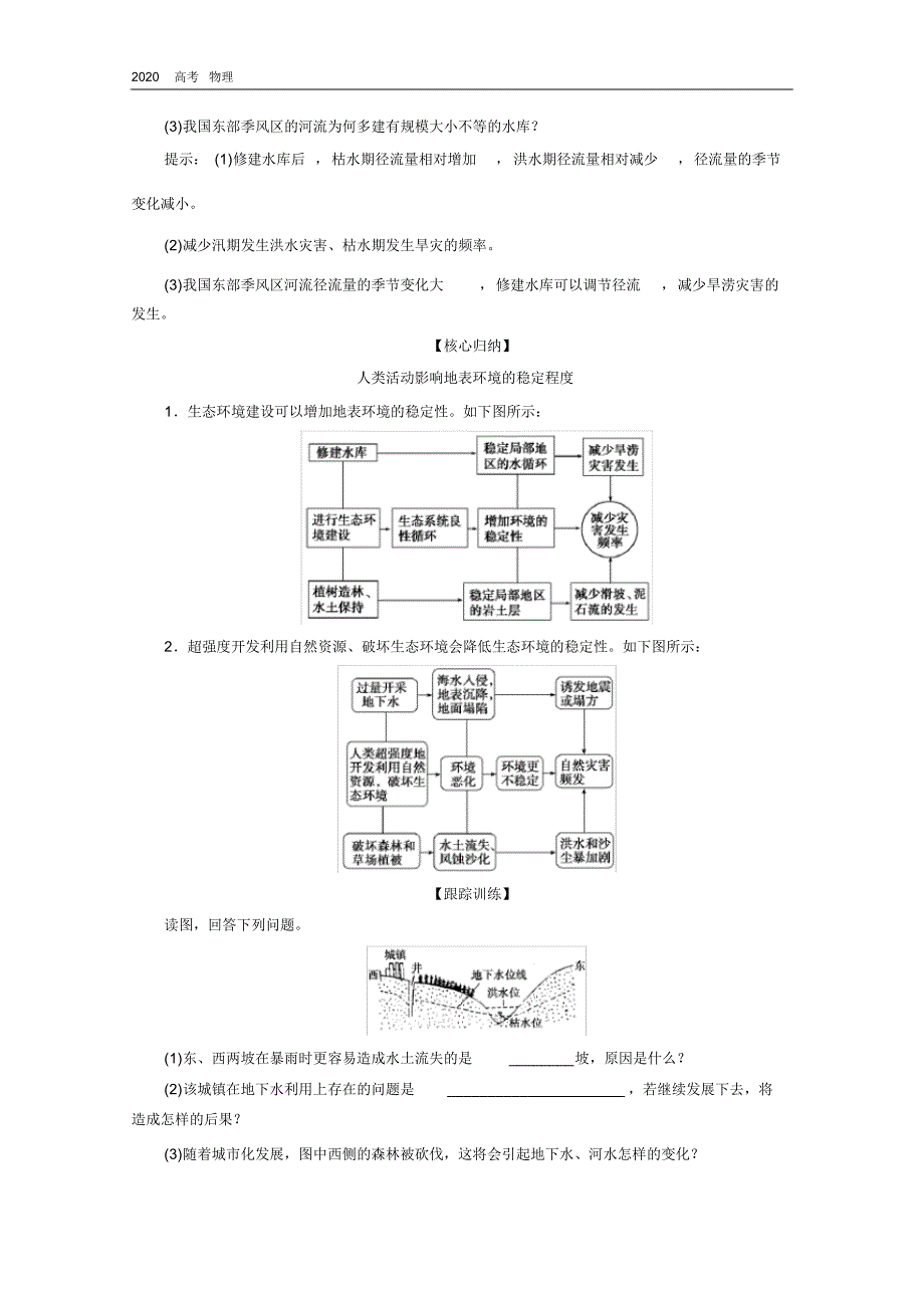 2020学年高中地理人教版选修5学案：第一章第三节人类活动对自然灾害的影响(20200328114701).pdf_第2页