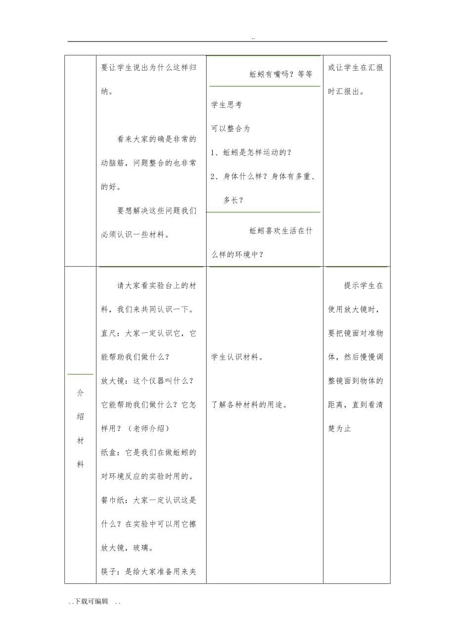 三年级科学（上册）_蚯蚓_教学设计_第5页