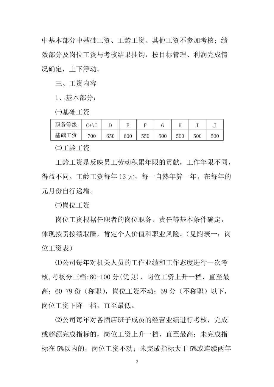 XX集团公司薪酬绩效管理规定_第2页