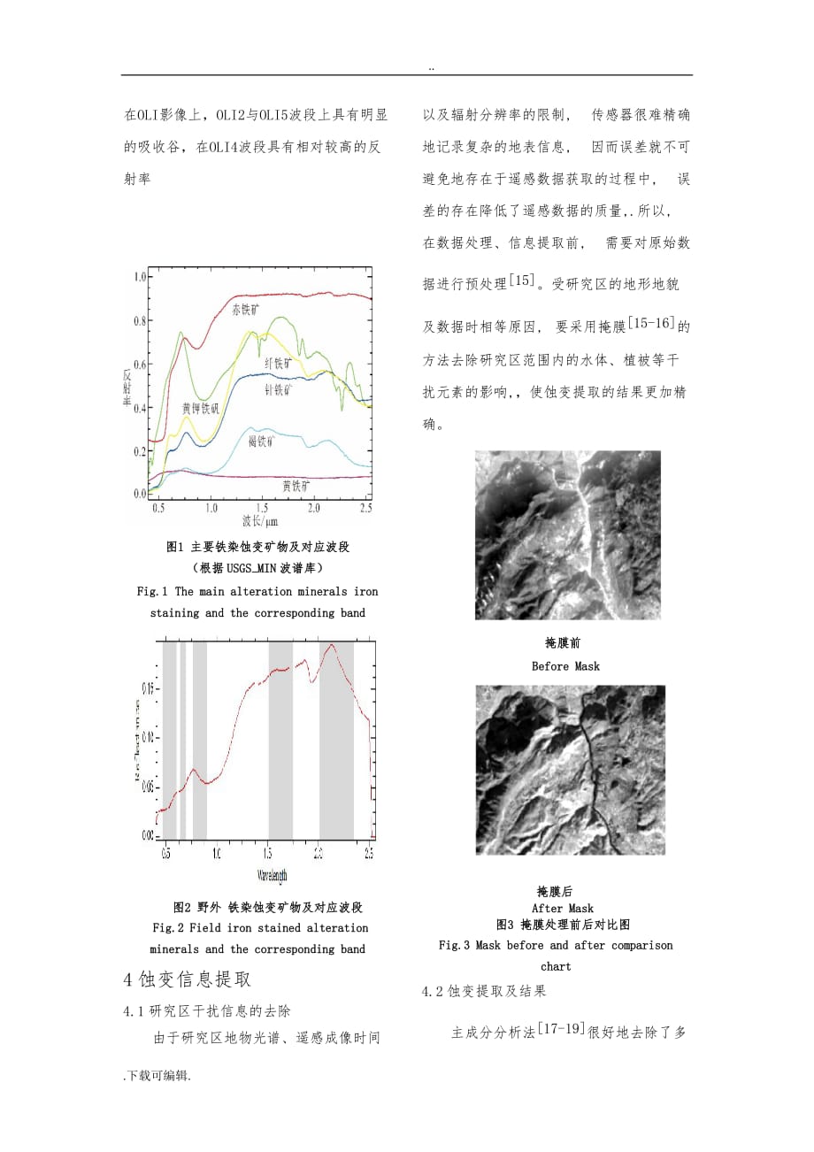 Landsat8_OLI遥感影像的组合分析法对铁染蚀变的提取研究_第4页